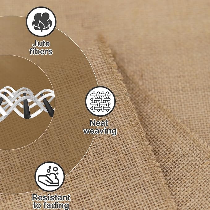 12 Pack Burlap Table Runners 12x108 Inch - Natural Jute Rustic Farmhouse Table Runner Decor for Western Wedding, Farmhouse Party, Holiday & Kitchen Dining Table (Brown, 12x108 12PC) - Image 5