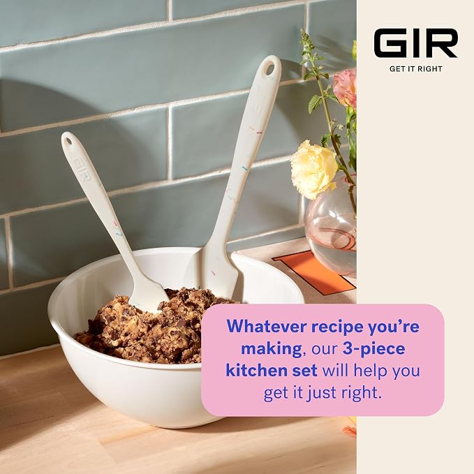 GIR: Get It Right 3-Piece Ultimate Silicone Kitchen Utensils Set - Spatula, Flip & Spoonula - Non toxic Cooking Utensils for Nonstick Cookware, Cooking and Baking - Studio White - Image 5