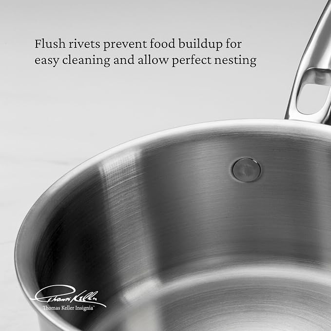 Thomas Keller Insignia by Hestan - Stainless Steel 7 Piece Cookware Set, Induction Cooktop Compatible - Image 4