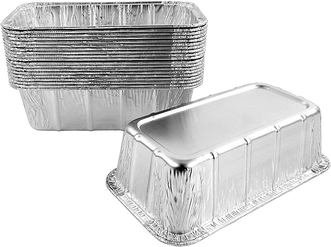 PACTOGO Loaf Pans - Disposable Aluminum Foil 1 1/2 lb. Bread Tins 8.5" X 4.5" X 2.3" (Pack of 500) - Image 4