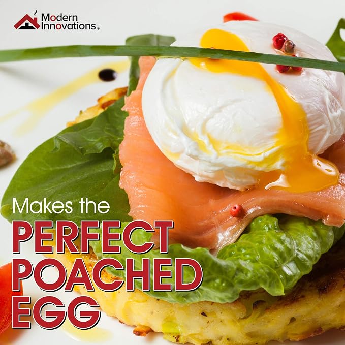 Modern Innovations Egg Poacher Pan for Perfect Poached Eggs, Nonstick Cups Poached Egg Maker Pan, Stainless Steel Easy Egg Cooker, Poaching Eggs Benedict Maker, Silicone Spatula - Image 6