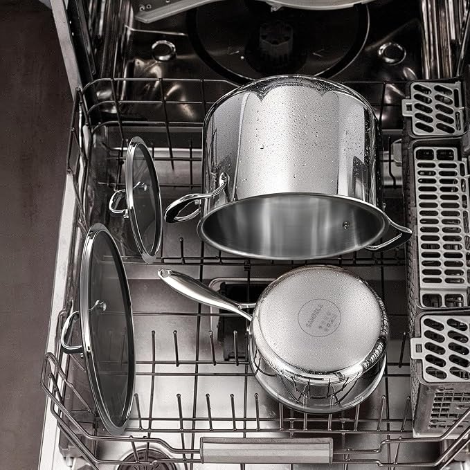 1.3 Quart Stainless Steel Saucepan with Glass Lid - Image 5
