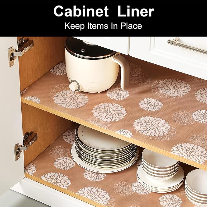 Cooyes Shelf Liners for Kitchen Cabinets Waterproof Kitchen Cupboard Mats - Image 3