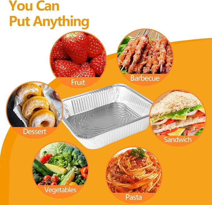 20 Pack Thickened 9x13 Aluminum Foil Pans with Lids - Image 5