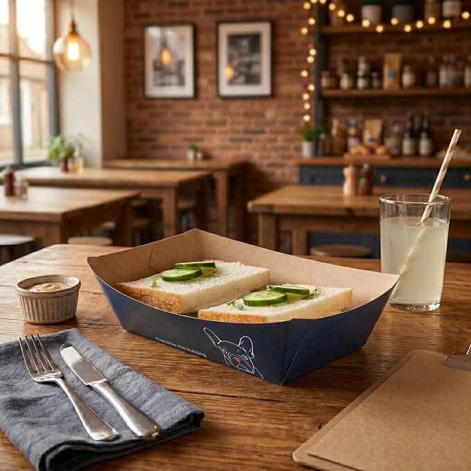 Restaurantware Paper lb Frenchie Food Tray Boat, 200 Pack - Image 3