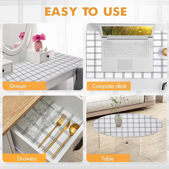 Viseeko Shelf and Drawer Liner for Kitchen Cabinet, 18in x 20ft - Image 6