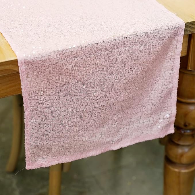 Pink Sequin Table Runner 12 Pack 12''x72'' Glitter Table Runner - Image 2