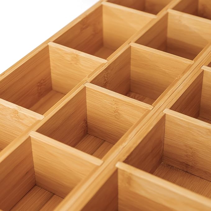 KitchenEdge Utensil & Tea Bag Drawer Organizer, Bamboo - Image 7