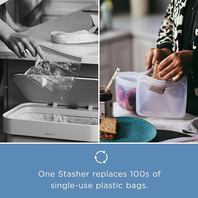 Stasher Reusable Silicone Food Storage Bags, 4-Pack, Endangered Seas | Food-Safe Silicone, Eco-Friendly, Reusable Freezer Bags, Microwave, Dishwasher, Oven, Snack Bags, Lunch Containers, Meal Prep - Image 7
