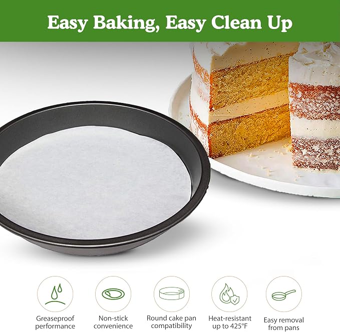 Regency Parchment Paper Circles for Round Cake Pans, 9", 1000 Pack | For Round Cake Pans, Greaseproof Liners, Non Stick Baking, Pre Cut Rounds For Air Fryer, Pizza Stone & Microwave Cooking - Image 3