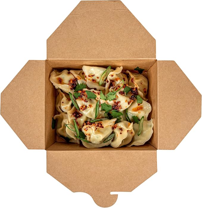 Restaurantware-Bio Tek 6.7 x 5.5 x 2.6 Inch Food Containers, 200 Durable Takeaway Boxes - Disposable, Sturdy, Plaid Paper 45 Ounce Takeout Boxes, Rectangle, For Takeouts And Delivery, Or Picnics - Image 12