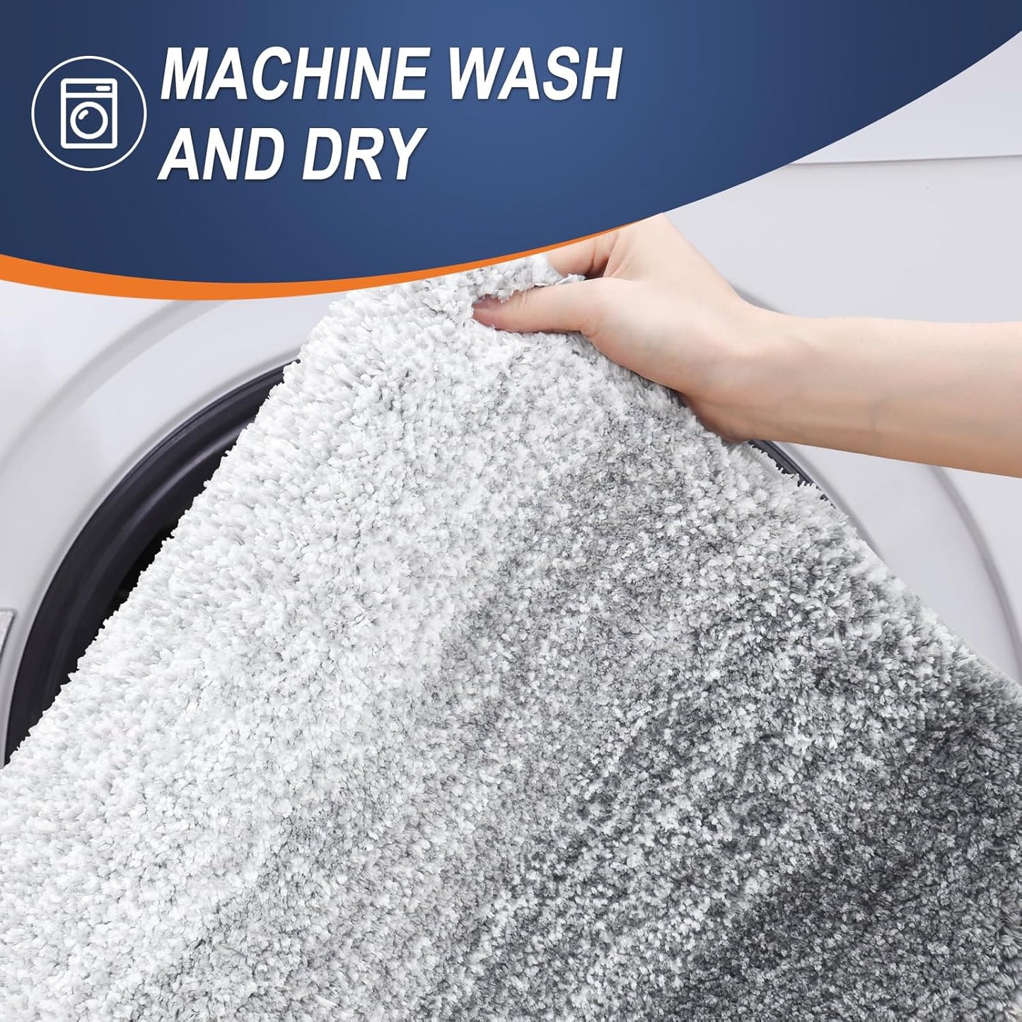 OLANLY Bathroom Runner Rugs 70x24, Extra Soft Absorbent Microfiber Bath Rugs, Rubber Backing, Quick Dry, Washable Bath Mats for Bathroom Floor, Tub and Shower, Home Decor Accessories, Light Grey