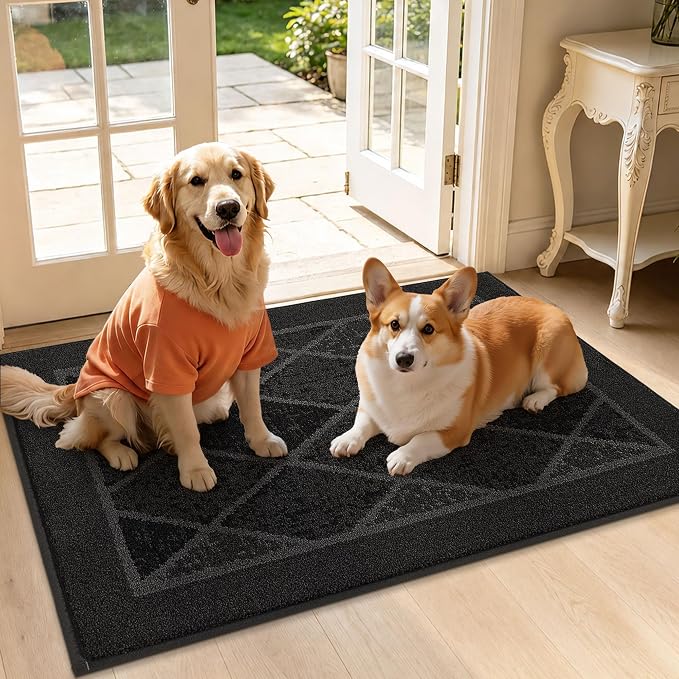 BEQHAUSE Dirt Trapper Door Mats 20" x 32", Non-Slip Washable, Dark Grey - Image 8