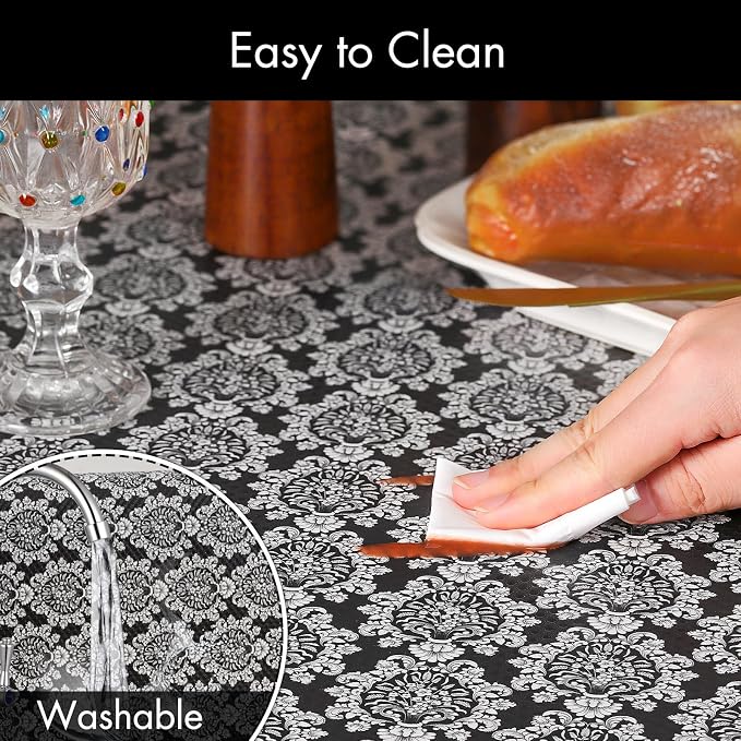 Cooyes Shelf and Drawer Liners for Kitchen Cabinets, Non-Adhesive Cabinet Liners, EVA Waterproof Durable Shelf Paper for Refrigerator, Shelves, Cupboard with European Pattern, Easy to Cut - Image 6