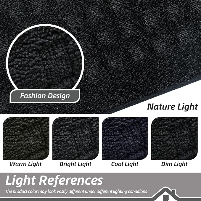 BEQHAUSE Dirt Trapper Door Mats 20"x32", Non Slip Washable, Black - Image 7