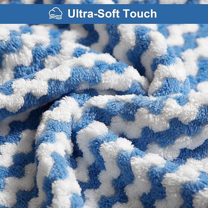 JOYMOOP 54 Packs Microfiber Cleaning Cloths, 10" x 10" Kitchen Towels – Reusable Cleaning Rags, Lint-Free, Super Absorbent Cleaning Cloths for Kitchen, Car, and Household Cleaning, Blue - Image 3