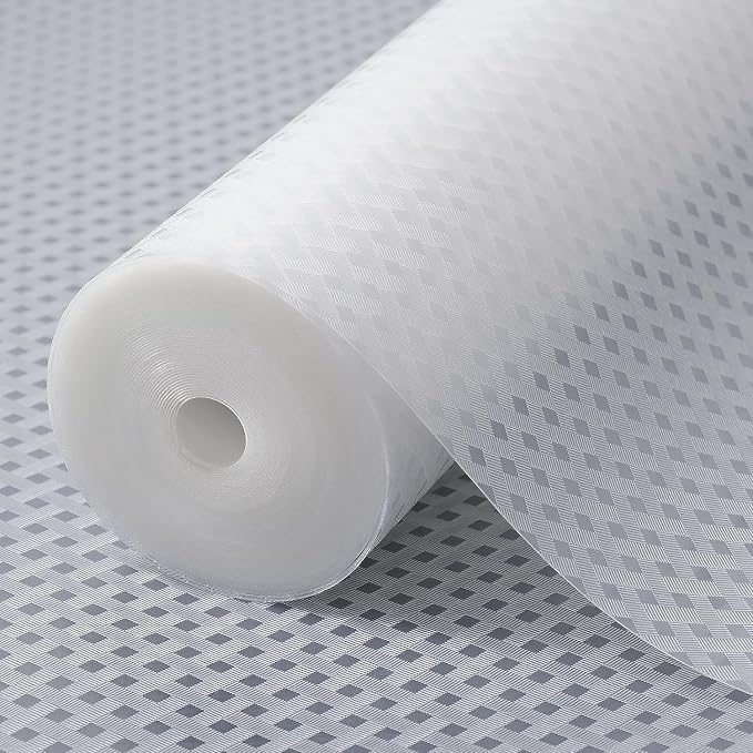 Shelf Liners for Kitchen Cabinets Non Adhensive, Clear 35.4"× 236.2" by StaHom