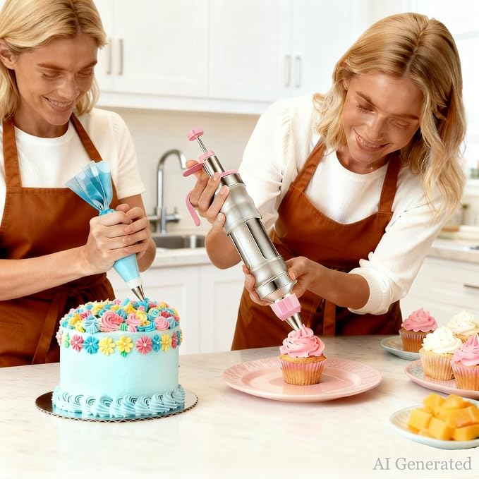 208 PCS Cake Decorating Kit,Baking supplies-Frosting Piping Kit - Image 8