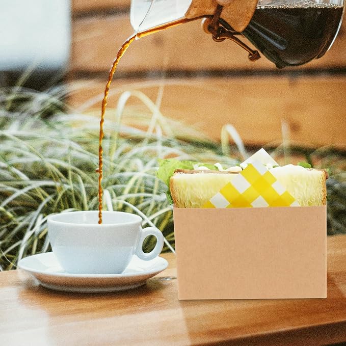 200 Pcs Sandwich Boxes Take Out Food Containers Paper Sandwich Packaging Boxes Toast Holding Bread Tray for Restaurant, Picnic and Party - Image 3