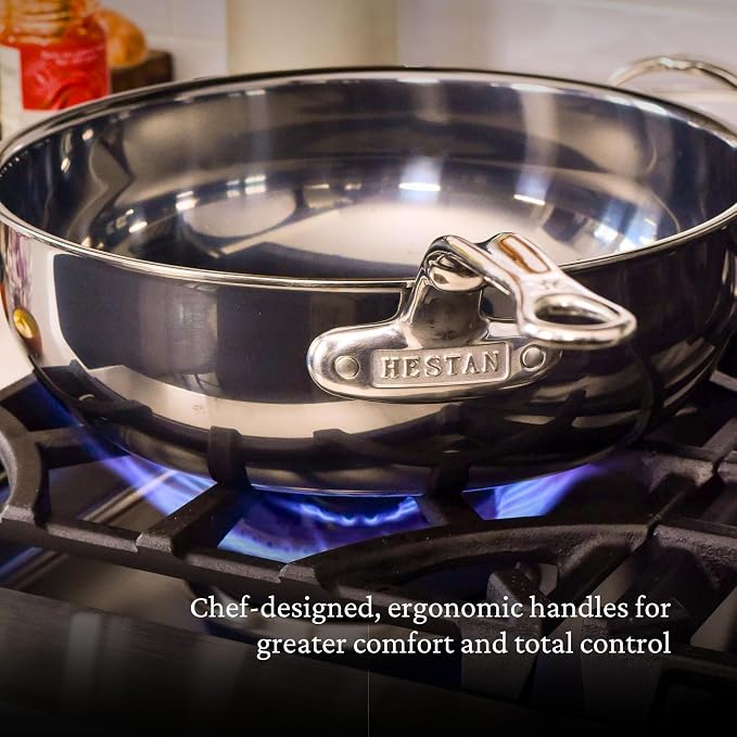 Hestan - NanoBond Collection - Titanium All-In-One Pan, Induction Cooktop Compatible, 3.5 Quart - Image 7