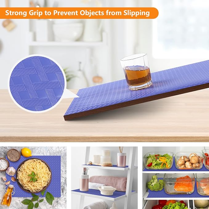 Shelf Liners for Kitchen Cabinets, Drawer, Fridge Liner Blue 17.5"× 393.7" - Image 8