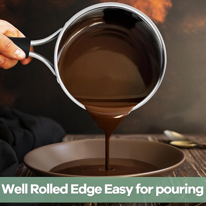 Herogo 3 Quart Saucepan, 18/10 Stainless Steel Sauce Pan Pot with Lid, 3Qt Saucepan for Gas Electric Stove Top Camping, Healthy & Rust Free - Image 6