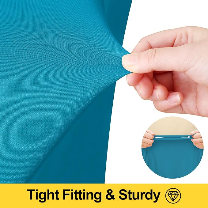 Smiry Spandex Elastic Fitted Table Cloth Skirt for 5FT Rectangle Table - Image 3