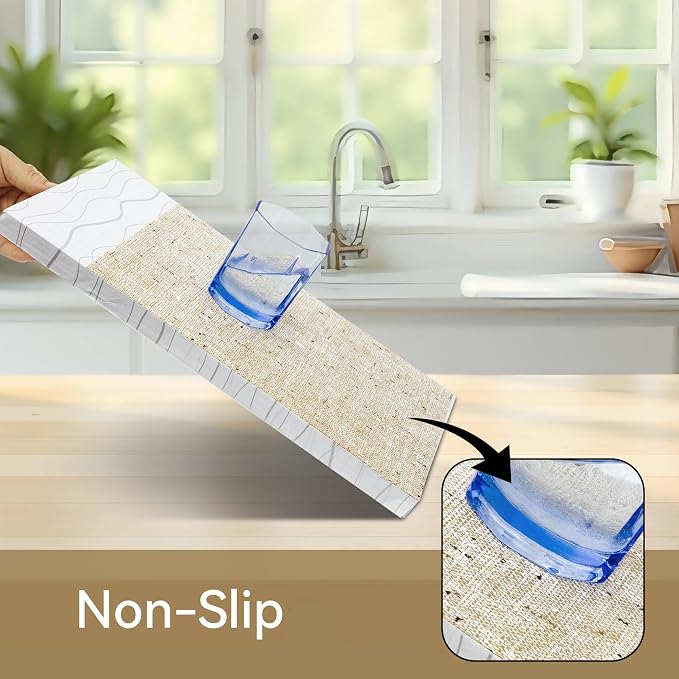 FIFTY FEET 18"x96" Non-Adhesive Shelf Liner for Kitchen Cabinets and Drawers, Washable Non-Slip PVC Cabinet Liner (Yellow)(8 Roll) - Image 2