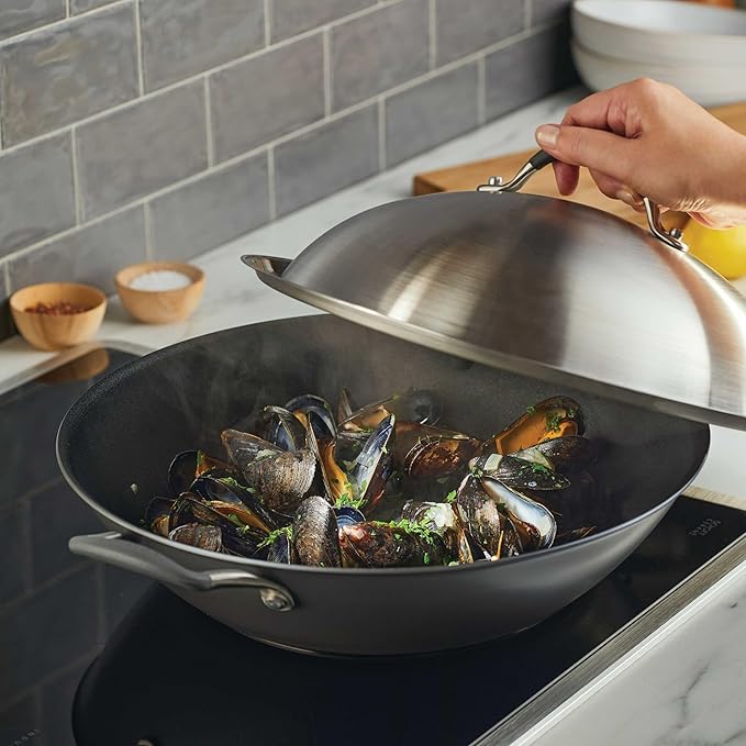 Circulon A1 Series Nonstick Induction Wok with Lid, 14-Inch, Graphite - Image 2