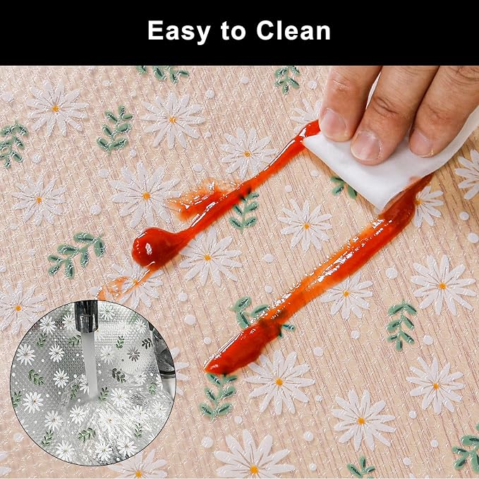 Cooyes Shelf Liner – Premium Non-Adhesive Cabinet & Drawer Liner for Kitchen – Waterproof Shelf Paper with Modern Pattern – Durable EVA Cabinet Mat – Easy to Cut （15" W x 120" L） - Image 7