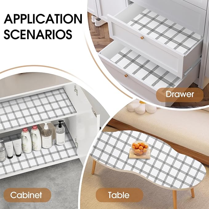 Beautysaid Shelf and Drawer Liner for Kitchen Cabinet Non Adhesive Non Slip - Image 6