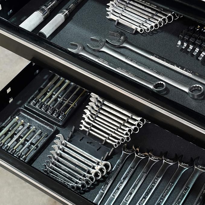 10BKS-080-24C10 Heavy-Duty No-Slip Tool Box Liner & Drawer Liner - Black 24" x 10', Anti-Crinkle Mat Protects Drawers & Keeps Tools In Place - Image 11