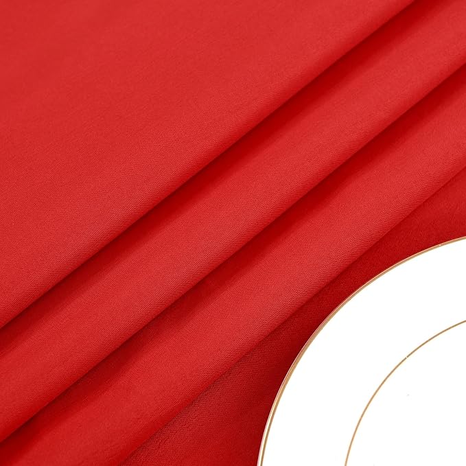 8 Pack Red Round Tablecloths, Diameter of 90 inch - Image 5