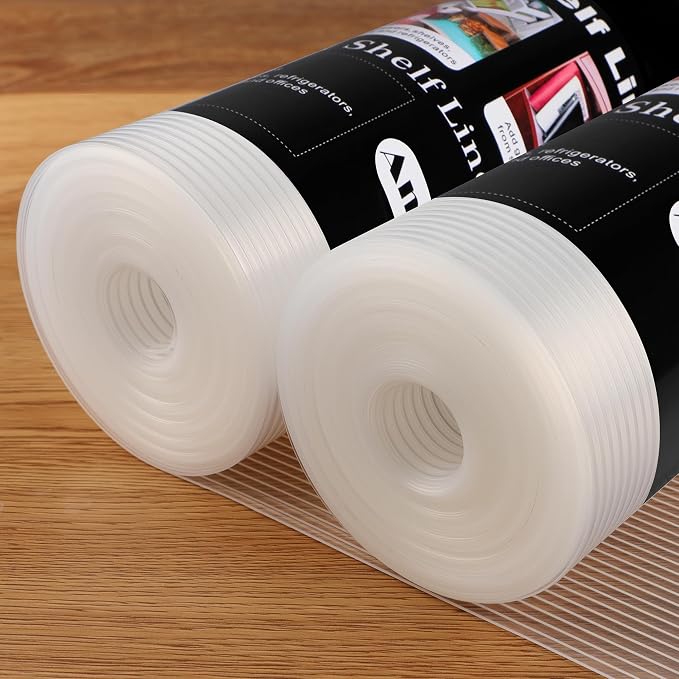 Anoak Shelf Liner Cabinet Liner, Non Adhesive Drawer Liner, Washable 16 Inch x 20 FT x 2Rolls Waterproof Durable Non-Slip Shelf Liners for Kitchen, Drawer, Refrigerator by ANOAK