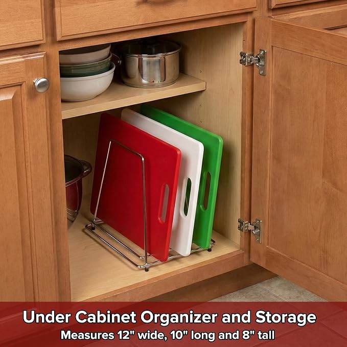 Commercial Cutting Board Rack, Fits 1" Thick Baking Pans and Sheets for Organizer - NSF Stainless Steel, Holds 6 Boards - Image 6