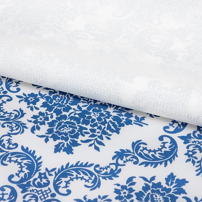 RAY STAR 18" x 8 Ft Shelf Liner for Kitchen Cabinets, Non-Adhesive Cabinet Liner Washable, Drawer Liner for Dresser Non-Slip Bathroom [Blue Damask](6 Rolls) - Image 9