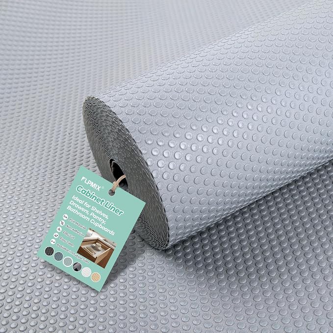 FLPMIX Shelf Liner for Kitchen Drawers: Non-Adhesive Cabinet Liner 10"x240" by FLPMIX