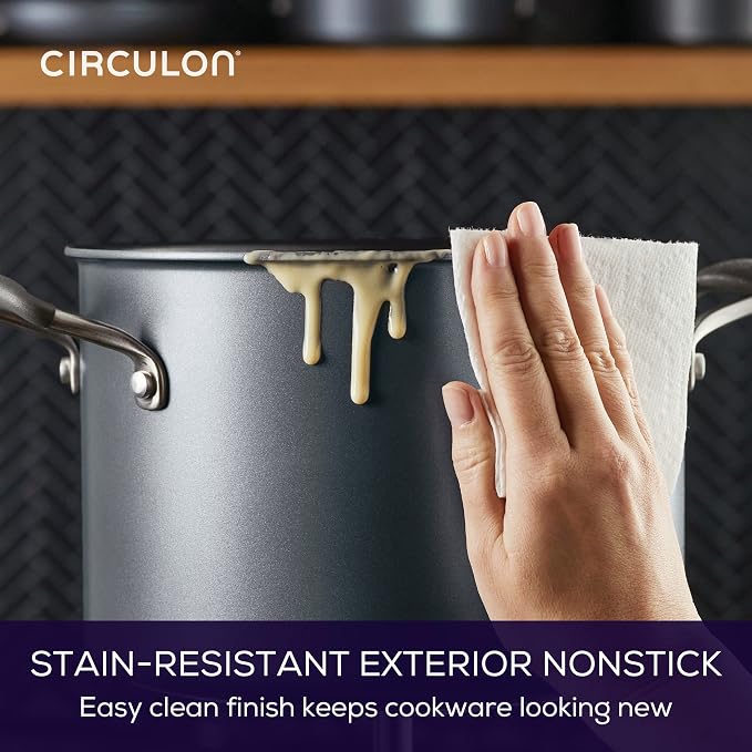 Circulon A1 Series Nonstick Induction Stockpot with Lid, 8-Quart, Graphite - Image 9