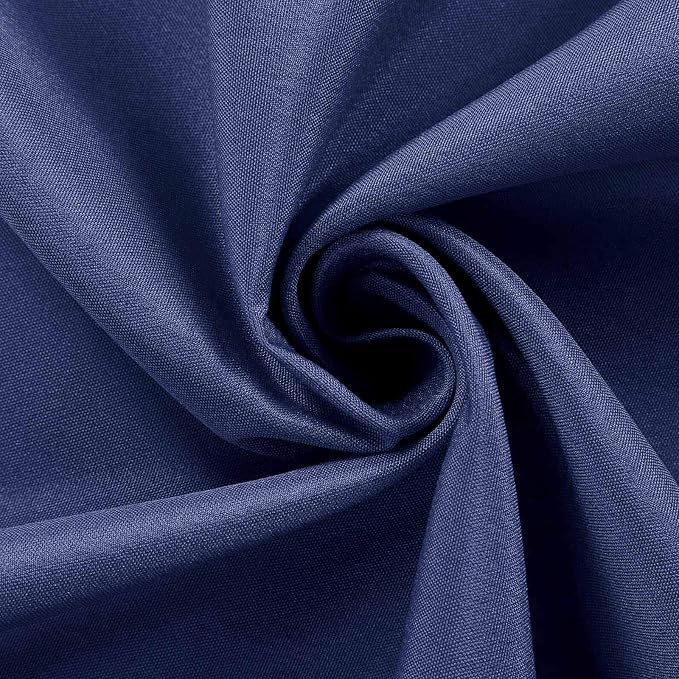 Balsa Circle 10 pcs 108 inch Navy Blue Round Washable Polyester Easy-Care Tablecloth for Indoor and Outdoor Bridal Shower Wedding Table Buffet Table Parties Events Kitchen Dining - Image 2