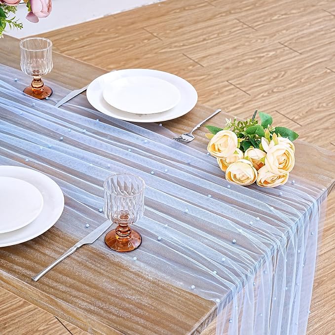 Pearl Table Runner Wedding Centerpieces 10ft Pearl Table Decor 29x120 Inch - Image 4