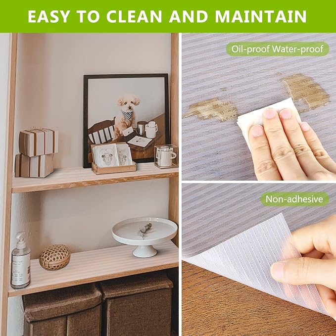 Anze Shelf Liner for Kitchen Cabinets Refrigerator, Transparent - Image 3