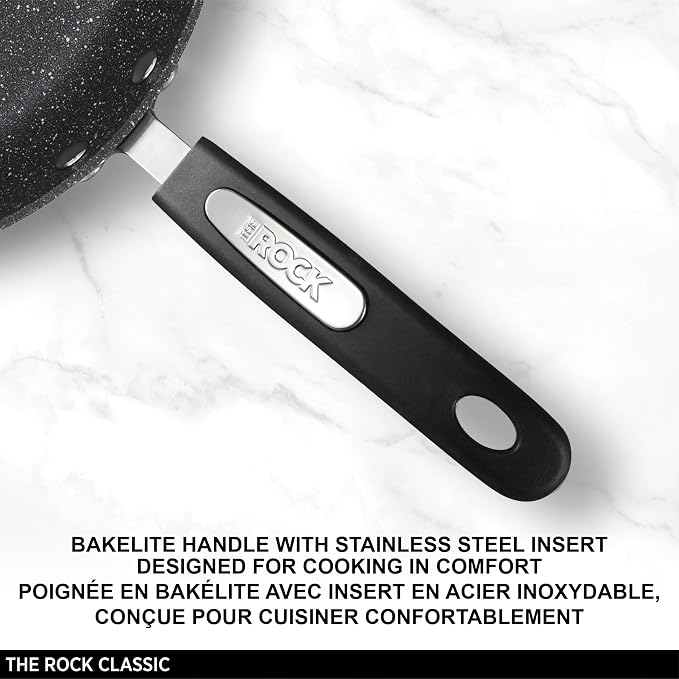 Starfrit The Rock 7PC Non-Stick Cookware Set, Forged Aluminum, Black - Image 3