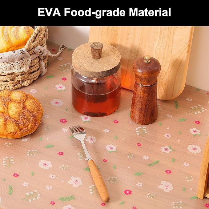 Cooyes Shelf Liner – Premium Non-Adhesive Cabinet & Drawer Liner for Kitchen – Waterproof Shelf Paper with Modern Pattern – Durable EVA Cabinet Mat – Easy to Cut（24" W x 240" L） - Image 2
