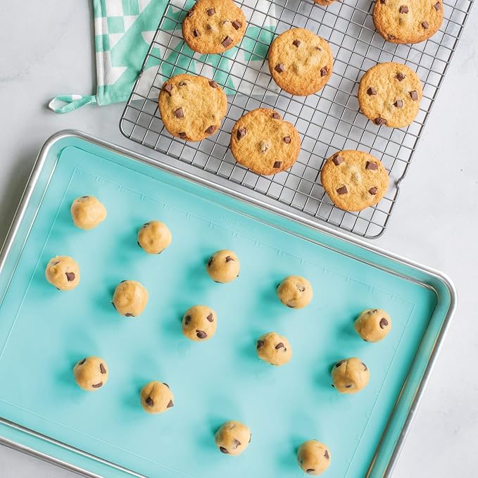 Nordic Ware 3-Piece Cookie Set, 1 Pack, with Aqua Baking Mat - Image 2