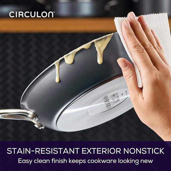 Circulon A1 Series Nonstick Induction Frying Pan Set, 6-Piece, Graphite - Image 8