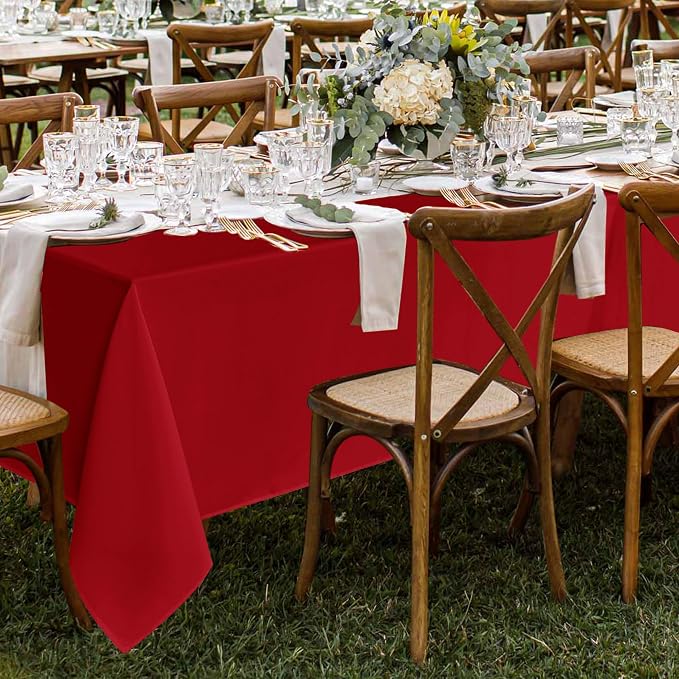 Fitable 8 Pack Red Tablecloths 70x120 Inch for 6-8 Ft Rectangle Tables - Image 6