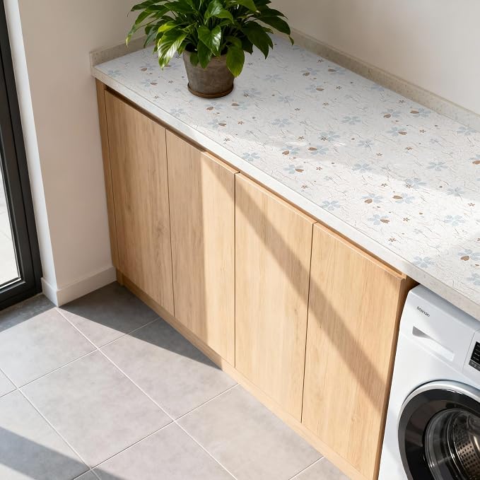 RAY STAR 12X120 Inch Shelf Liner for Kitchen Cabinets, Non-Adhesive Cabinet Liner Washable, PVC Drawer Liner for Dresser Non-Slip Bathroom (Floral)(5 Roll) - Image 8