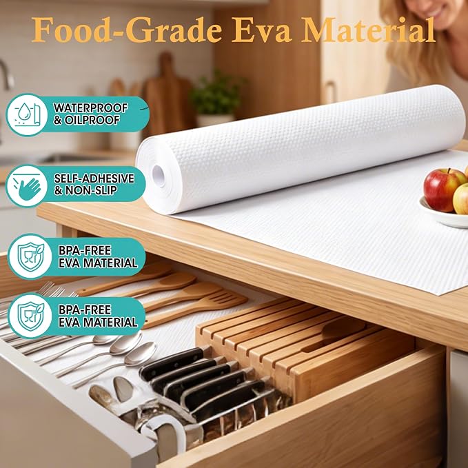 Shelf Liner Adhesive Drawer Cabinet Paper Liners 24 Inch Wide X 20 Ft - Image 4
