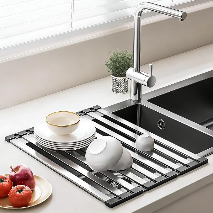 Over the Sink Kitchen Dish Drying Rack Organizer - Image 2
