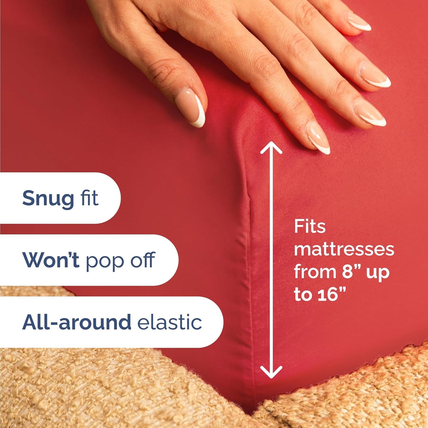 Twin Size 3 Piece Sheet Set - Comfy Breathable & Cooling Bed Sheets Set - Hotel Luxury Bedding for Women, Men, Kids, Teens, Boys and Girls - Deep Pockets, Ultra-Soft & Wrinkle Free - Oeko-Tex - Red